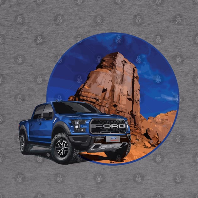 Ford truck with desert background by CamcoGraphics